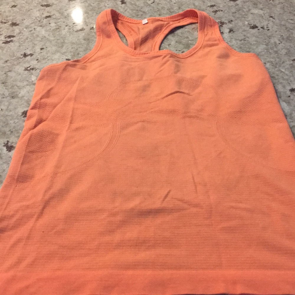 Orange Lululemon tank size 6